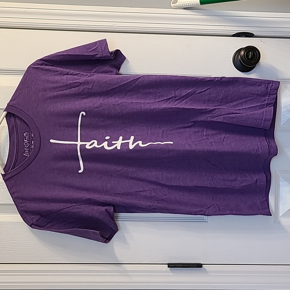 Purple "Faith" shirt